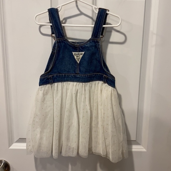 OshKosh B’Gosh Denim and Tulle Overalls EUC - Picture 7 of 10